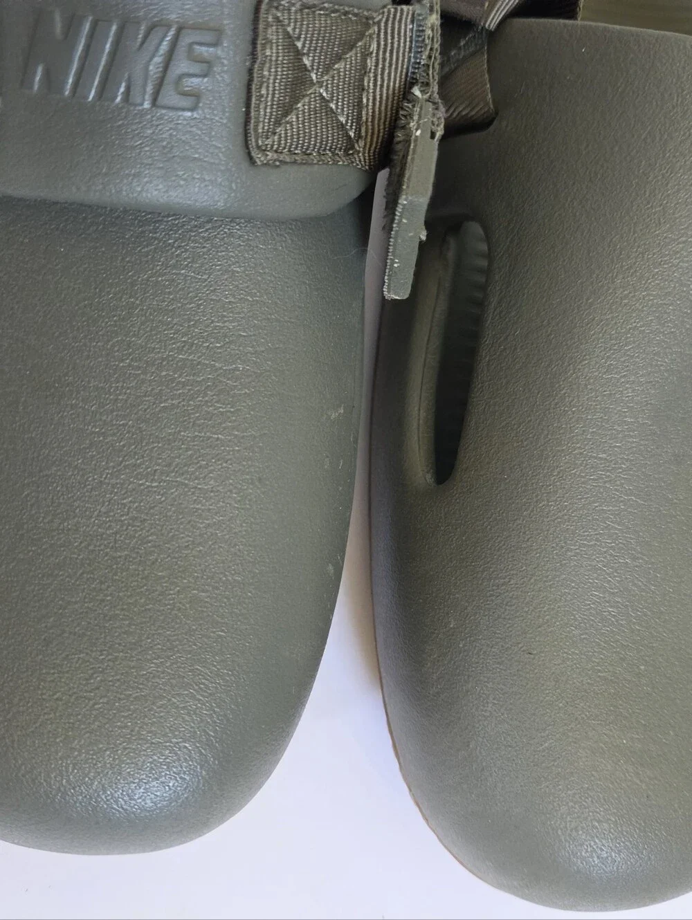 Nike Calm Mule Slide olive green removable strap Mens 9 Womens 10